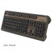Azio Luxury Vintage Keyboard. Винтажная клавиатура с подсветкой и натуральной кожей m_0